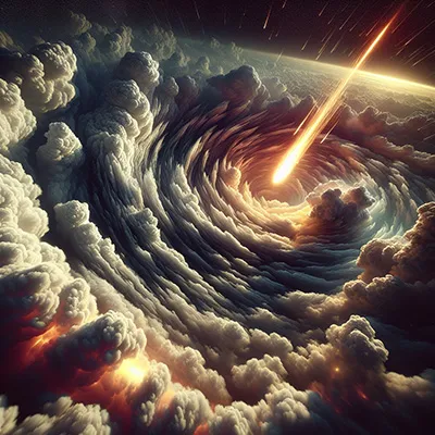 شهاب سنگ و ابر