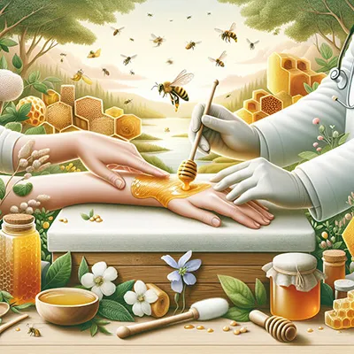تصویر درمان سوختگی‌ها با عسل